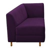 Recamier Valéria 140cm Lado Esquerdo Suede Roxo Doce Sonho