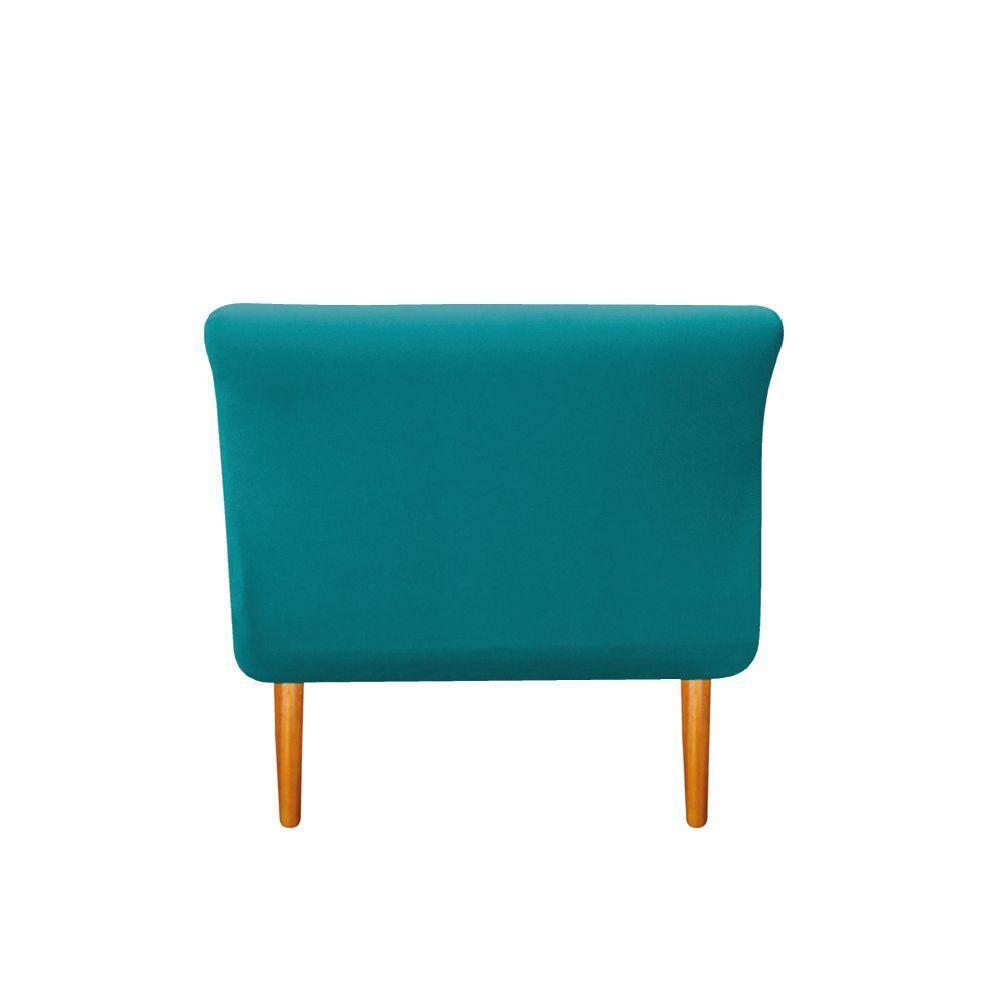 Recamier Estofado Ari 195 Cm King Suede Turquesa Doce Sonho - 4