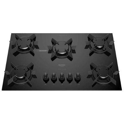 Cooktop a Gás Dako Pratiko 5 Bocas Vidro Temperado Acendimento Automático Preto Bivolt