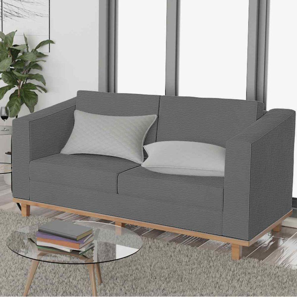 Sofá 2 Lugares Europa Corano Cinza - 6