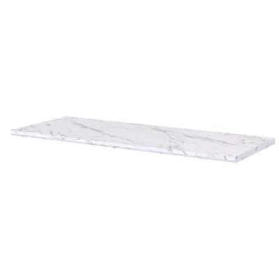 Tampo de Cozinha Brilhante 1 Prateleira sem Porta MDF 120CM Marmorizado Calacata MGM