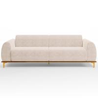 Sofá 04 Lugares Kiev 260 Cm Veludo Bege C-309 - 6