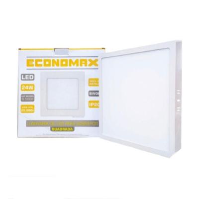 Painel Led De Sobrepor Quadrado 24W Bivolt Economax