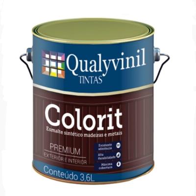 Tinta Esmalte Sintético De 3.6l Premium Exterior E Interior Qualyvinil