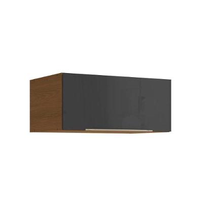 Armário Aéreo Vibra 80CM 1 Porta MDF-MDP Basculante Cinza Kappesberg