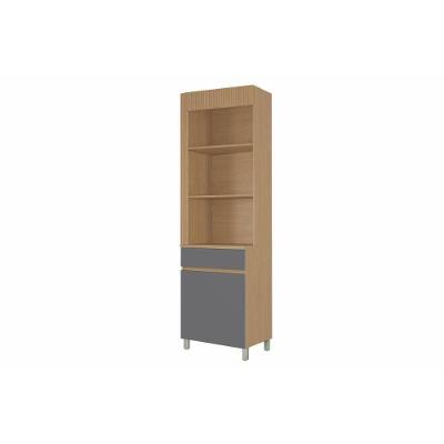 Paneleiro de Cozinha Realeza 1 Porta 1 Gaveta 1 Prateleira MDF TAMANHO 65cm Titânio