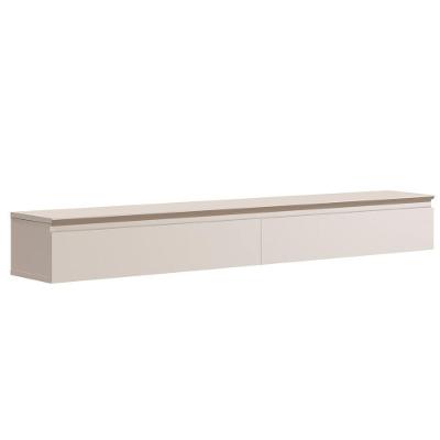 Rack Suspenso para Painel Ou TV Até 55 Polegadas 135CM MDF-MDP com Gavetas Off White EDN
