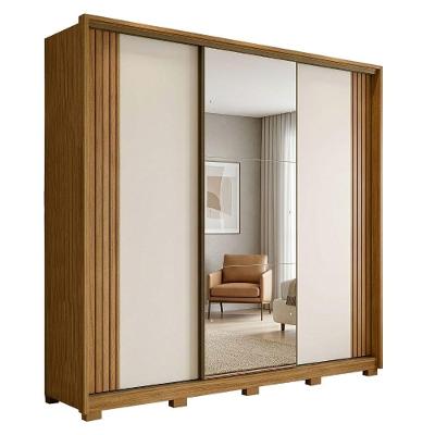 Guarda Roupa Casal Espelho 3 Portas 6 Gavetas Jaspe