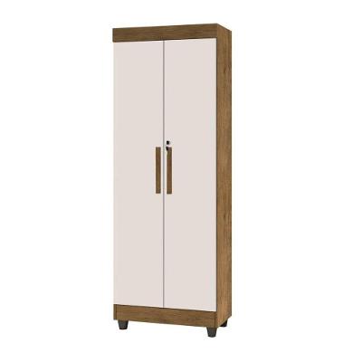 Armário Multiuso Texas 2 Portas 5 Prateleiras MDF-MDP 63CM Off White