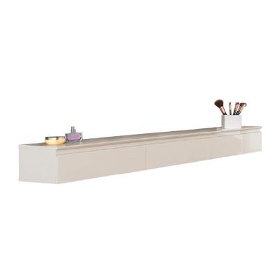 Penteadeira Suspensa Aspen 3 Gavetas MDF-MDP Off White Laqueado 217CM