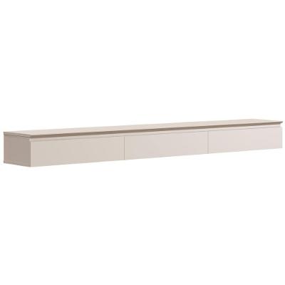 Rack Suspenso para TV 75" 217CM MDF-MDP com 3 Gavetas Aspen Off White EDN