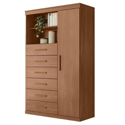Cômoda Multiuso 6 Gavetas 1 Porta Com Prateleiras Atena