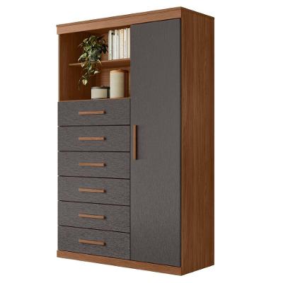Cômoda Multiuso 6 Gavetas 1 Porta Com Prateleiras Atena