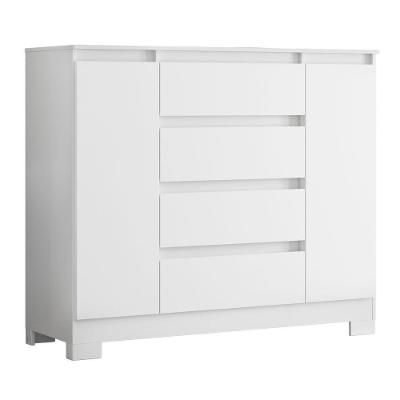 Cômoda Sapateira 4 Gavetas 2 Portas Boston Flex Branco Flex