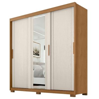 Guarda Roupa Casal Espelho 3 Portas 4 Gavetas Canadá