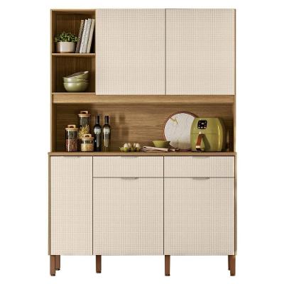 Cozinha Mandala 5 Portas 3 Nichos Madeirado Off White