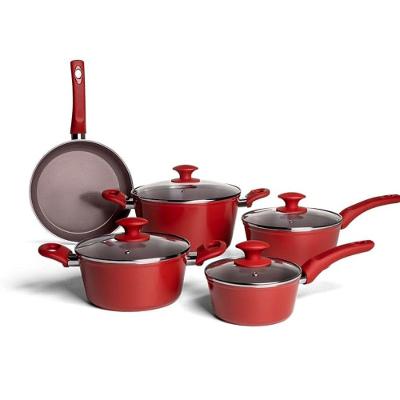 Jogo De Panelas 5 Peças Ceramic Life Optima Vermelho Carmin Com Fundo De Indução - Brinox