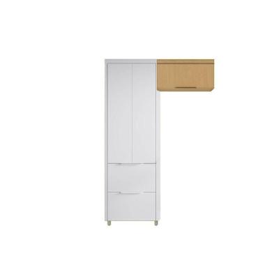 Cozinha Completa Marquesa 3 Portas 2 Gavetas MDF 80CM Branca e Nature Nesher