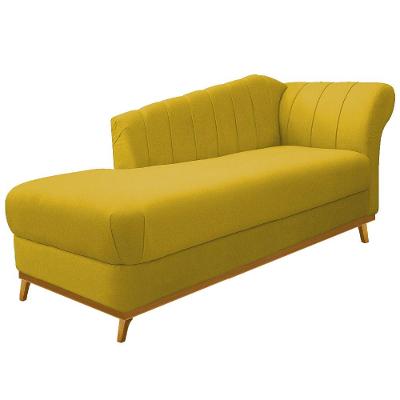 Recamier Vanessa 140cm Esquerdo Suede Amarelo Doce Sonho