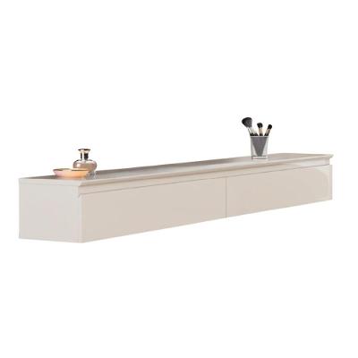 Penteadeira Suspensa Aspen 2 Gavetas MDF-MDP Off White Acabamento Laqueado 135CM