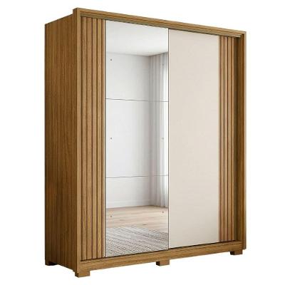 Guarda Roupa Casal Espelho 2 Portas 4 Gavetas Rubi