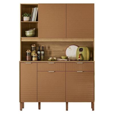 Cozinha Mandala 5 Portas 3 Nichos Madeirado Caramelo