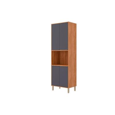 Paneleiro de Cozinha Esplêndida 4 Portas 5 Prateleiras MDF 70CM Cinamomo-titanium MGM