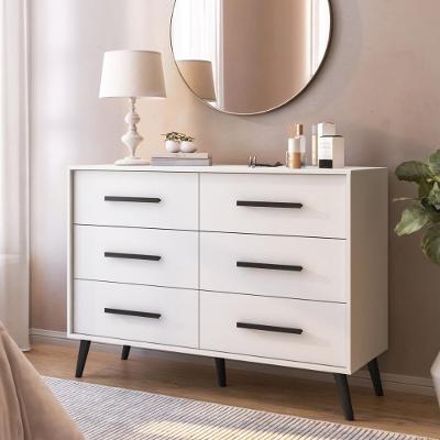 Cômoda CR45363 6 Gavetas MDP Puxador PVC Branco Multimóveis 120CM