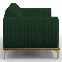 Sofá 2 Lugares Molino 150 Cm Pés D'ouro Verde Musgo C-303 - 3