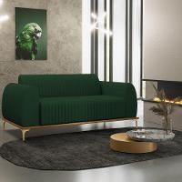 Sofá 2 Lugares Molino 150 Cm Pés D'ouro Verde Musgo C-303 - 7