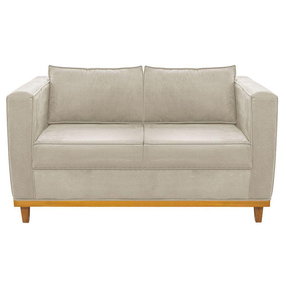 Sofá 2 Lugares Europa Suede Doce Sonho Móveis Cor Bege - 5