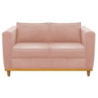 Sofá 2 Lugares Europa Suede Doce Sonho Móveis Cor Rosê - 5