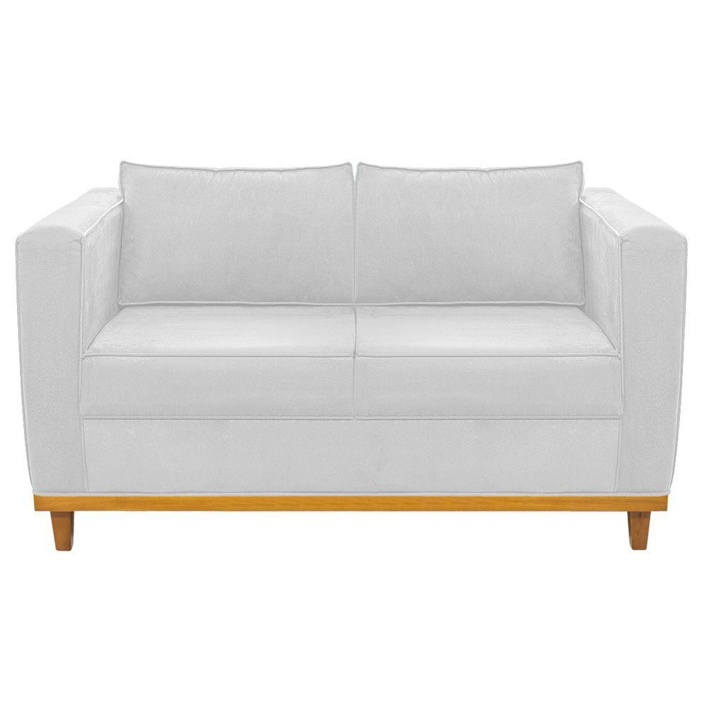 Sofá 2 Lugares Europa Suede Branco - 5