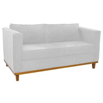 Sofá 2 Lugares Europa Suede Branco