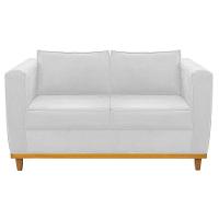 Sofá 2 Lugares Europa Suede Branco - 5