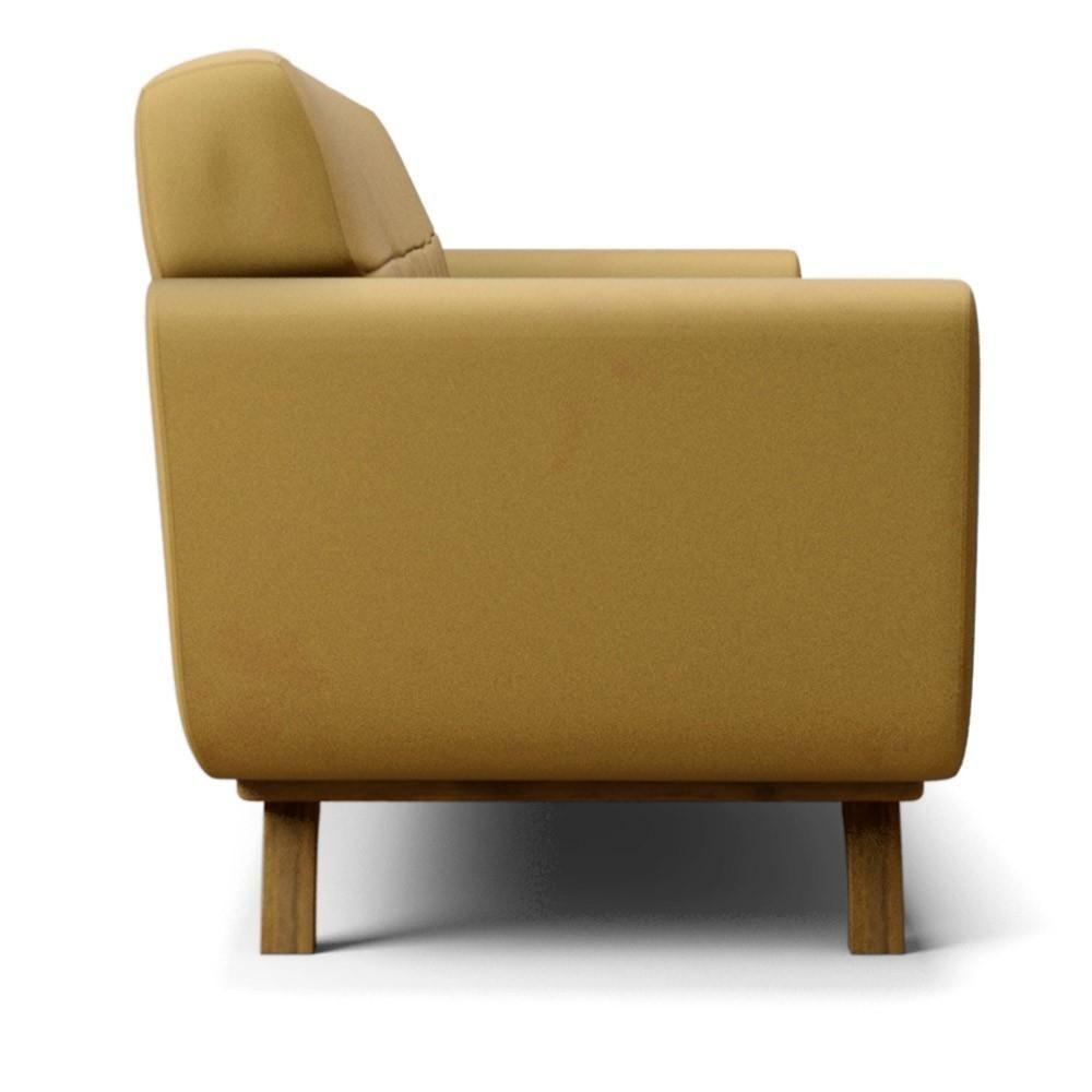 Sofá 4 Lugares Sala De Estar Miami 260 Cm Mostarda C-279 - 4