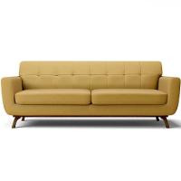 Sofá 4 Lugares Sala De Estar Miami 260 Cm Mostarda C-279 - 6