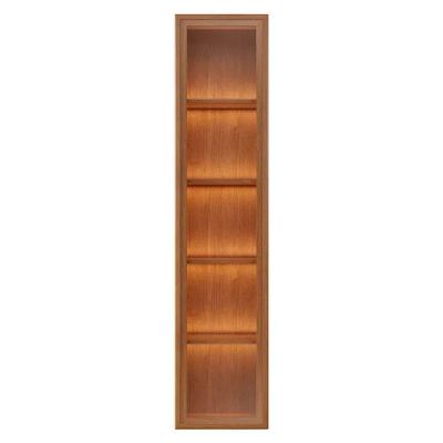 Cristaleira Dominus 1 Porta 4 Prateleiras MDF com LED Amadeirado Mavaular Móveis