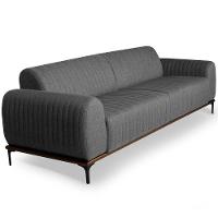 Sofá 3 Lugares Para Sala De Estar Molino 210 Cm Cinza C-416 - 1