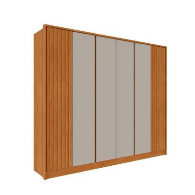 Guarda Roupa Casal Barcelona 6 Portas de Bater 6 Gavetas Cinamomo-Off White Tcil Móveis