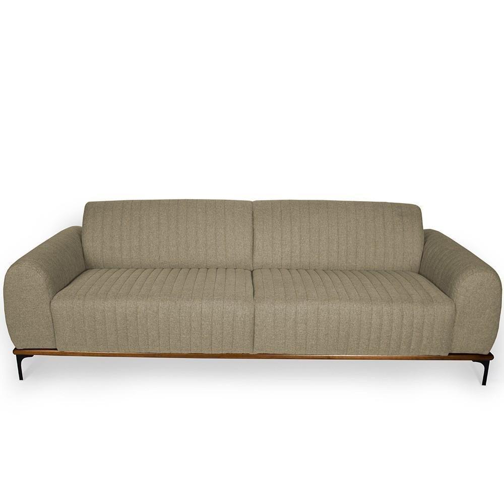 Sofá 3 Lugares Para Sala De Estar Molino 180 Cm Bege C-129 - 6