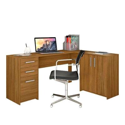 Mesa Office Escrivaninha 2 Portas 3 Gavetas Nt2005 Notável Freijo Trend