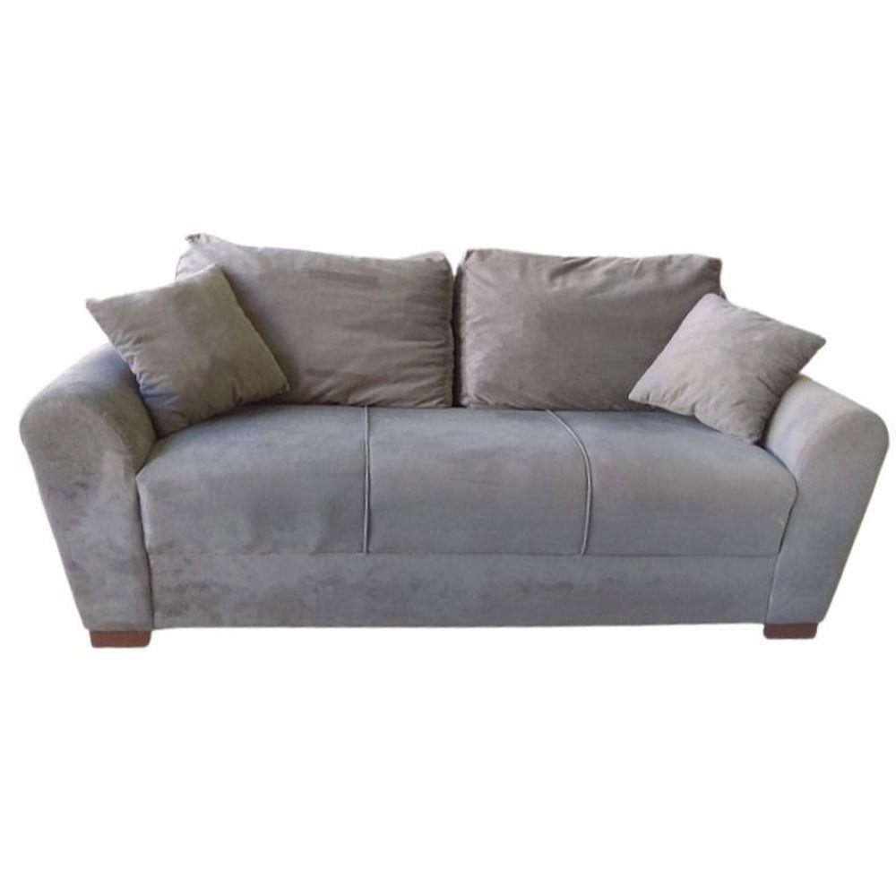 Sofá 3 Lugares Super Macio Fortaleza Finezzi Grafite - 1