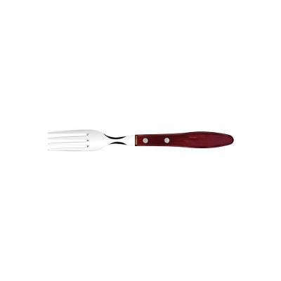 Garfo Jumbo Tramontina Com Lâmina Em Aço Inox E Cabo De Madeira Polywood Vermelho Tramontina