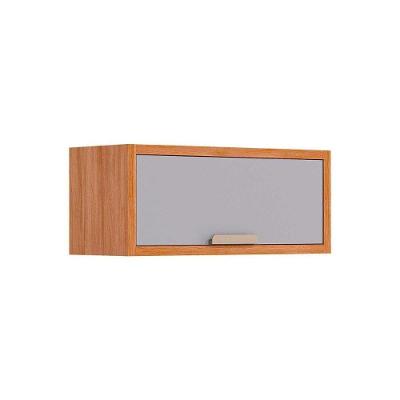 Armário Cozinha Celeste com 1 Porta Basculante 0 Prateleiras MDF TAMANHO 80cm Cinamomo-Platina MGM