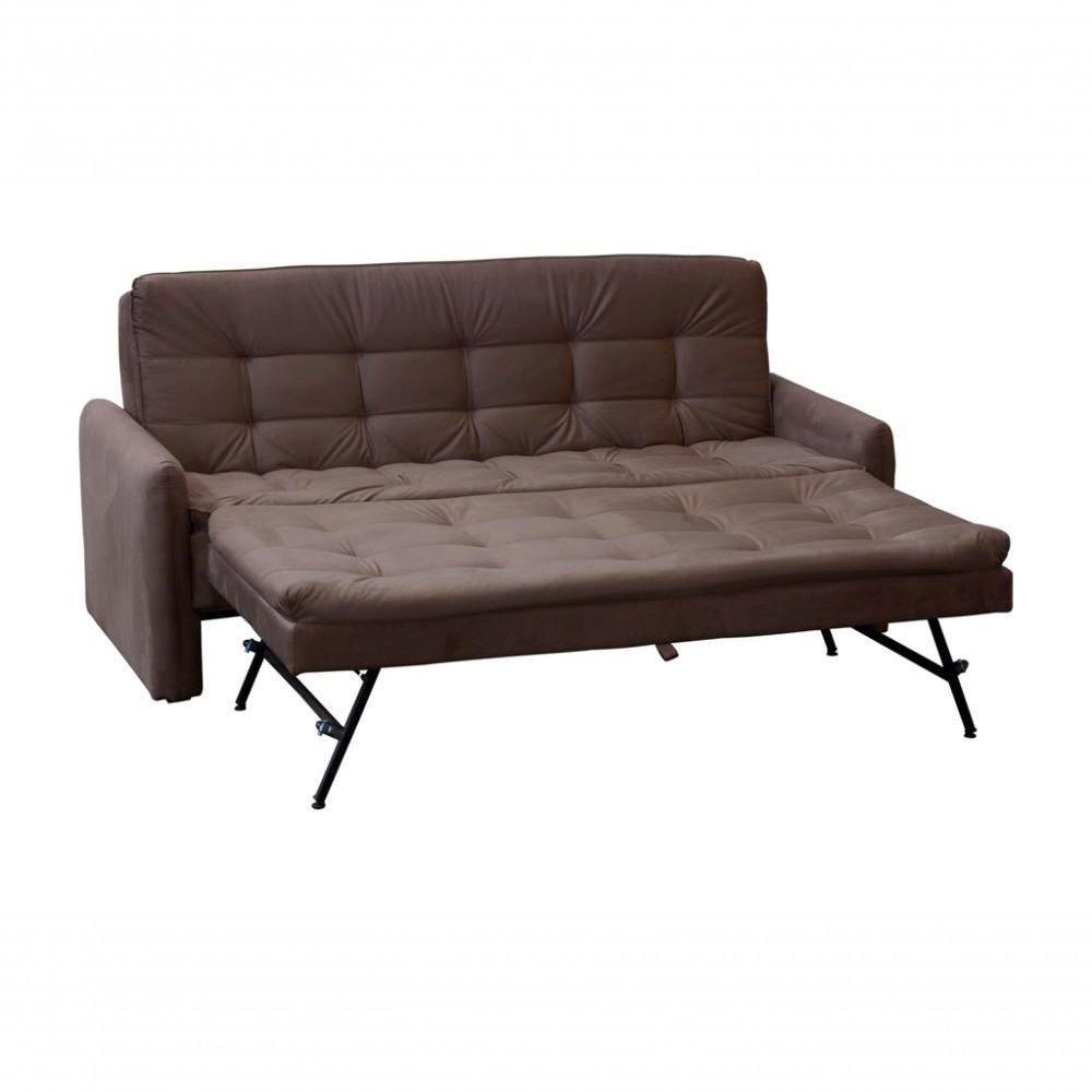 Sofá Cama Reclinável Com Cama Auxiliar - New Chumbo Light - 5