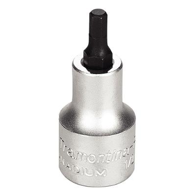 Soquete Em Aço Cromo Vanádio Ponta Hexagonal 5 Mm - Encaixe 1/2" Tramontina Pro Tramontina