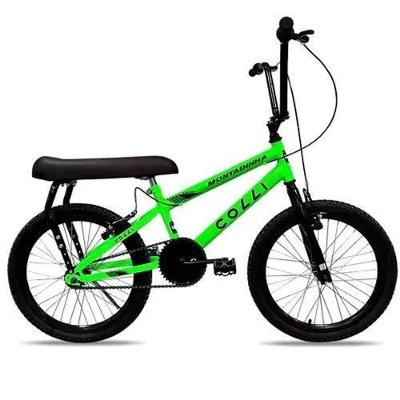 Bicicleta Aro 20 Montadinha 309-03 Verde Neon Freio Contrapedal Colli Bike