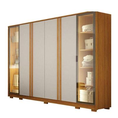 Guarda Roupa Casal Prime 6 Portas Com Led Cinamomo Off White - Leifer