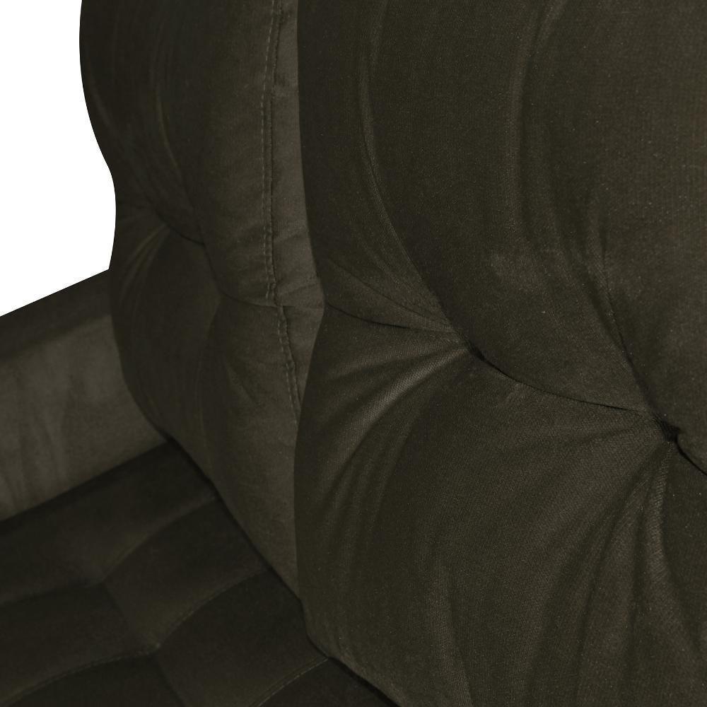 Sofá Cama Casal Reclinável Drika - Veludo Turkey Chocolate - 4